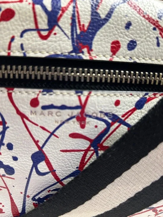Marc Jacobs Leather Crossbody with Red & Blue Paint-Splatter - Picture 4 of 10